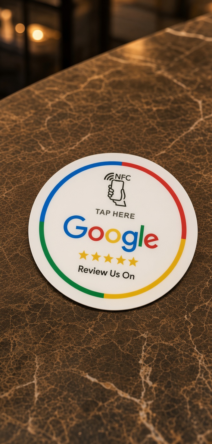 Google Review Heavy-Duty Round 3M Sticker
